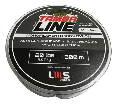 Linha Monofilamento Tamba Line 300 Metros Preta - Lumis