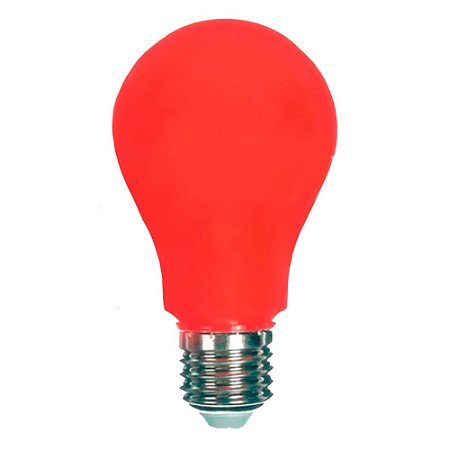 Lâmpada LED Bulbo 7W Residencial Vermelho Bivolt E27 | Inmetro
