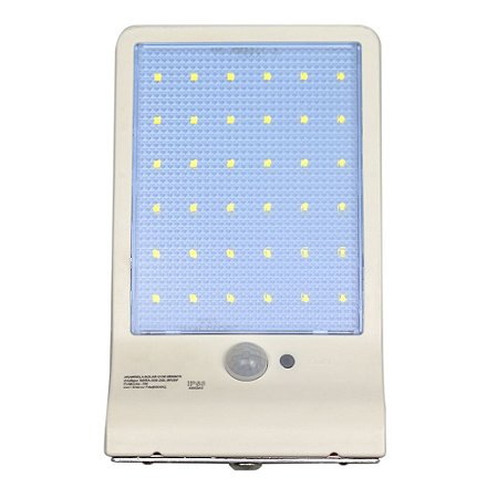 Luminária Pública Solar LED 2w Branco Frio Branca com Sensor