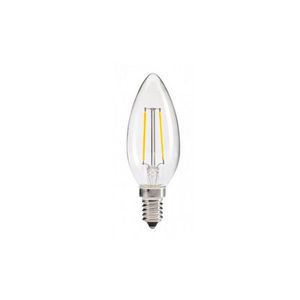 Lâmpada LED Vela E14 4W Vidro Branco Quente Filamento | Inmetro