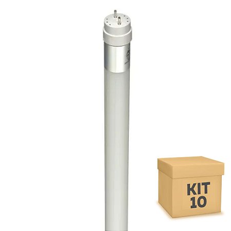 Kit 10 Lampada LED Tubular HO 65w 2,40m T8 Branco Frio | Inmetro