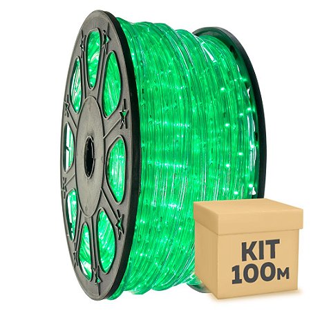 Mangueira LED Verde 100 metros Ultra Intensidade - À prova d'água