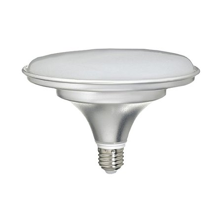 Lâmpada LED Prato 24W Bivolt Prateada Branco Frio  | Inmetro