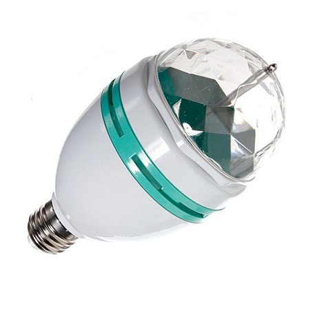 Lampada LED Giratória para Festa 3w RGB Bivolt