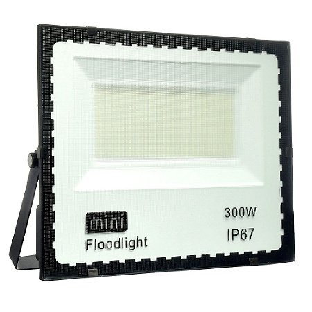 Mini Refletor Holofote LED SMD 300W Branco Frio IP67