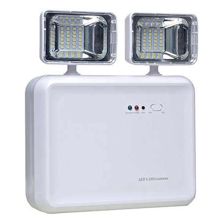 Luminária de Emergência LED 1200 Lúmens IP65 | Premium