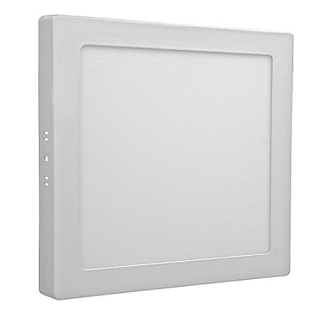Luminária Plafon 18w LED Quadrado Sobrepor Branco Frio