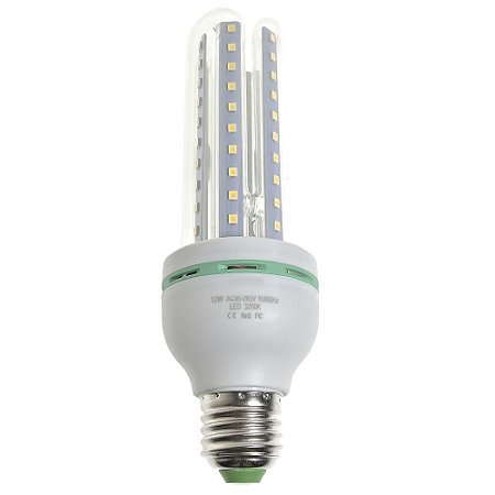 Lâmpada LED Milho 3U E27 12W Branco Frio | Inmetro