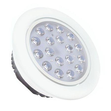 Spot Dicróica 18w LED Direcionável Corpo Branco