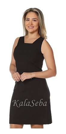 VESTIDO TUBINHO RETO UNIFORME BARRA CAVADO EVASÊ