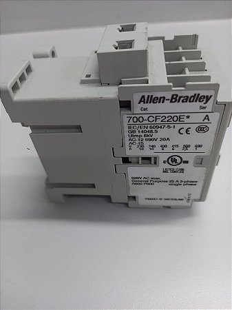 Contator Allen Bradley 700-cf220e Ac-12 690v 20a Ac-15