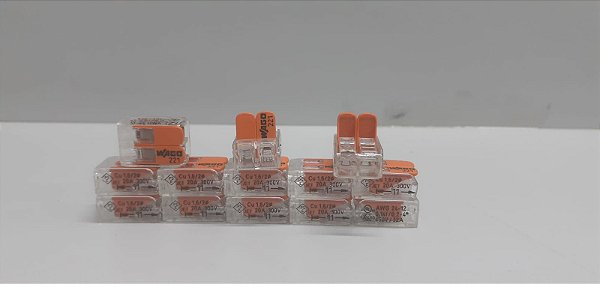 221-412-kit Conector De Emenda; Até 4mm² Com 2 Entradas Wago