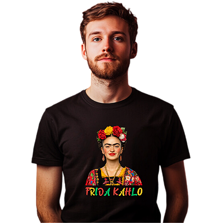 Camisa Frida Kahlo Sorrindo