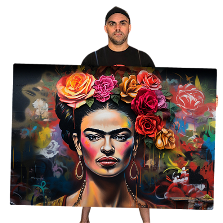Quadro Frida Kahlo Graffite