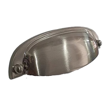 PUXADOR GRUPPA STILO 064mm NIQUEL ESCOVADO