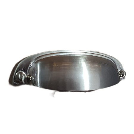 PUXADOR GRUPPA STILO 096mm NIQUEL ESCOVADO