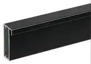 PERFIL ARAPUXE PORTA ALUMINIO 1036 PRETO FOSCO