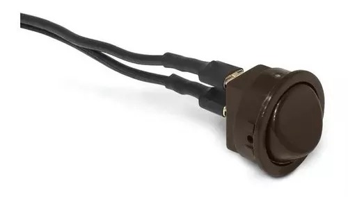 BOTAO INTERRUPTOR 2 PINOS MARROM