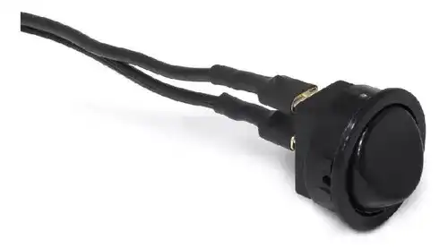 BOTAO INTERRUPTOR 2 PINOS PRETA