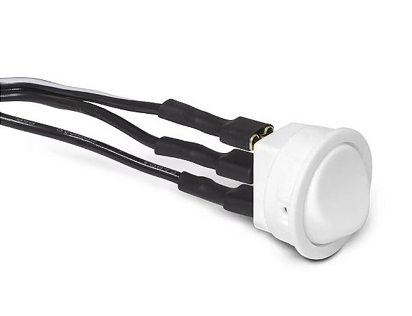 BOTAO INTERRUPTOR 3 PINOS BRANCO PARALELO