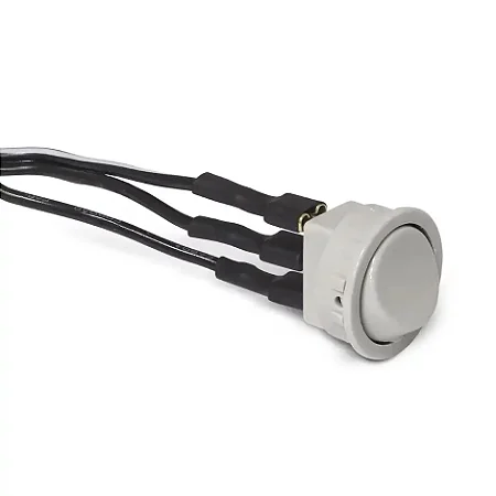 BOTAO INTERRUPTOR 3 PINOS PARALELO CINZA