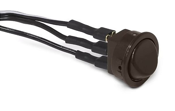 BOTAO INTERRUPTOR 3 PINOS PARALELO MARROM