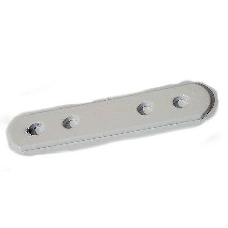 CHAPA RETA 3'' 4 FUROS BRANCA