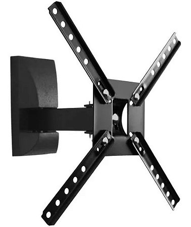 SUPORTE TV ARTICULADO PRETO -  LCD E PLASMA ATÉ 42'' - LED ATÉ 46''