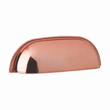 PUXADOR CONCHA LAUREN 64 ROSE GOLD
