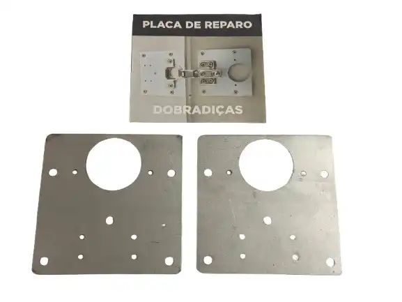 PLACA DE REPARO P/ DOBRADIÇA 26MM C/ 2