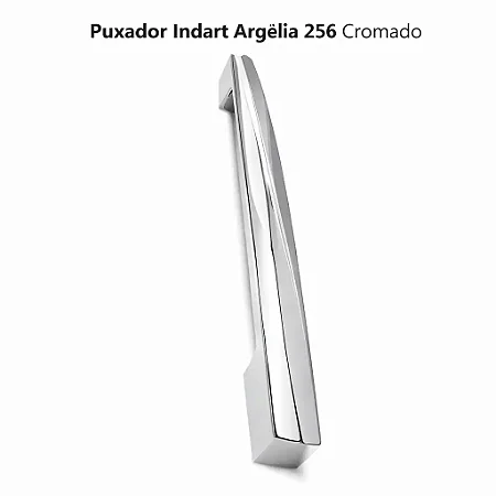 PUXADOR INDART ARGELIA 256 CROMADO