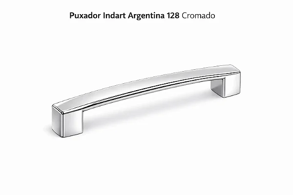 PUXADOR INDART ARGENTINA 128 CROMADO