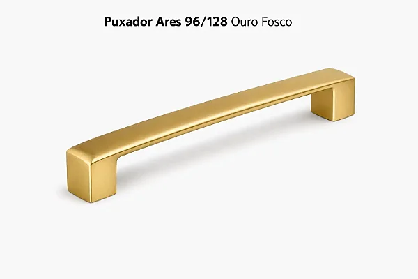PUXADOR ARES 96/128 OURO FOSCO