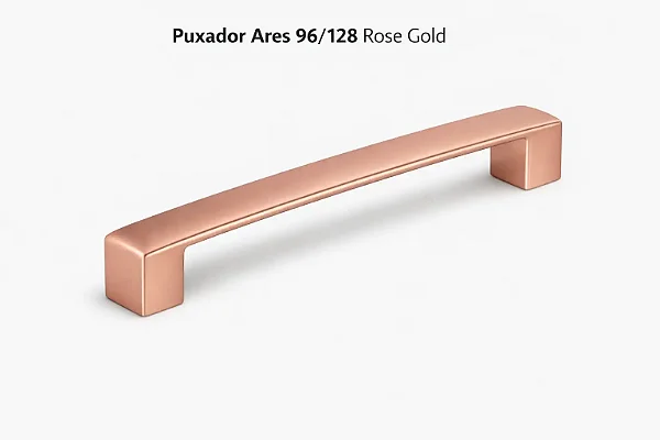 PUXADOR ARES 96/128 ROSE GOLD