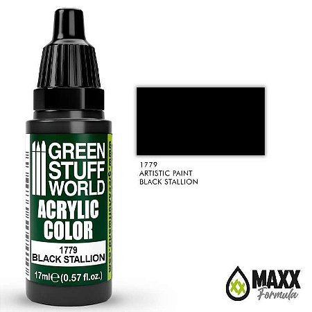 Tinta Acrílica BLACK STALLION - Green Stuff World (17ml)