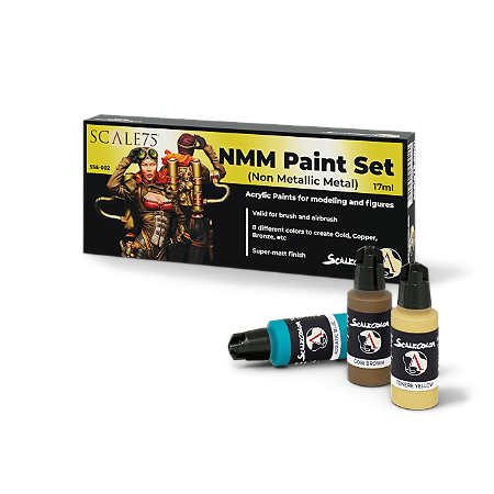 Set de Pintura Scale75: Scalecolor - NMM Gold And Copper - 8 cores (17ml)