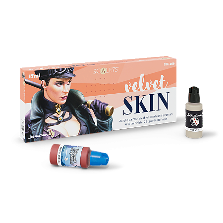 Conjunto Tintas Acrílicas Scalecolor - VELVET SKIN - Scale75 (Box x8 17ml)