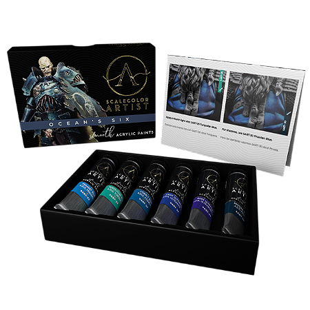 Conjunto Tintas Acrílicas Artist - OCEAN'S SIX - Scale75 (Box x6 20ml)