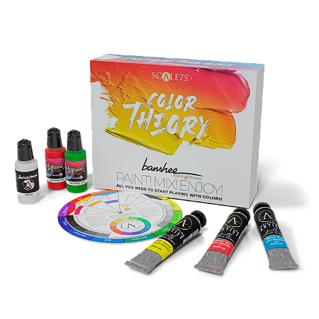 Conjunto Tintas Acrílicas Banshee: Teoria das Cores - Scale75 - 18 tintas