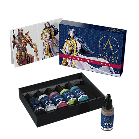 Conjunto Tintas Acrílicas Artist - GAME OF INKS - Scale75 (Box x6 20ml)