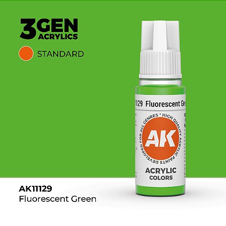 Tinta Acrílica FLUORESCENT GREEN - AK Interactive (17ml)