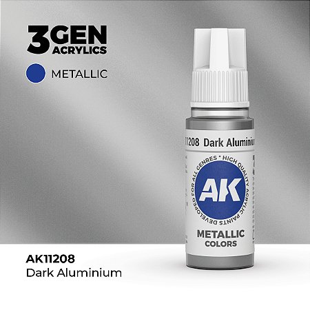 Tinta Metálica DARK ALUMINIUM - AK Interactive (17ml)