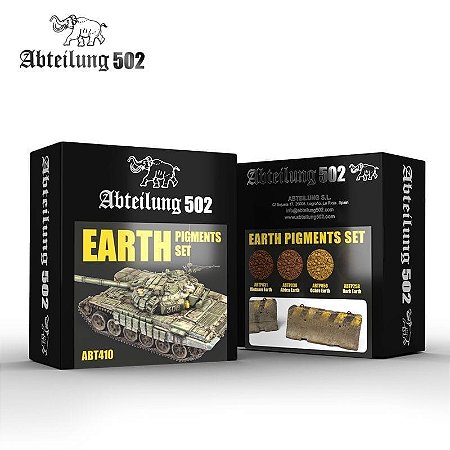 Pigmentos em Pó EARTH - AK Interactive/Abteilung 502 (Box x4 30g)