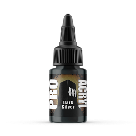 Tinta Acrílica Metálica DARK SILVER - Pro Acryl (22ml)