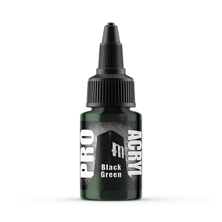 Tinta Acrílica Artística BLACK GREEN - Pro Acryl (22ml)