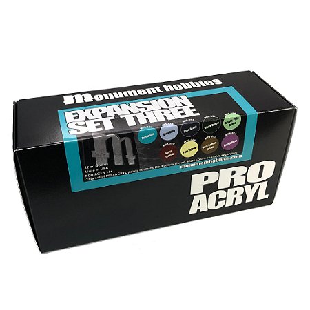 Conjunto Tintas Acrílicas Artísticas - EXPANSION SET Nº 3 - Pro Acryl (Box 9x 22ml)