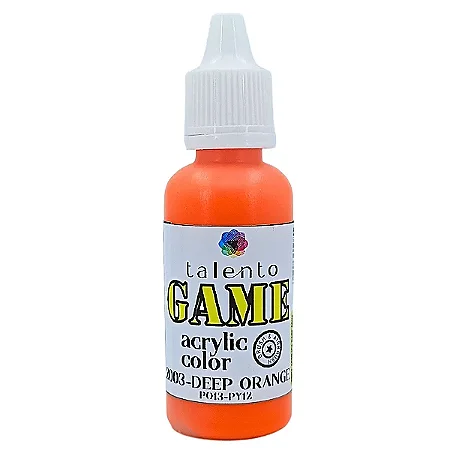 Tinta Acrílica Game - DEEP ORANGE - Talento (20ml)