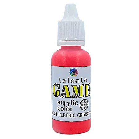 Tinta Acrílica Game - ELETRIC CRIMSON - Talento (20ml)
