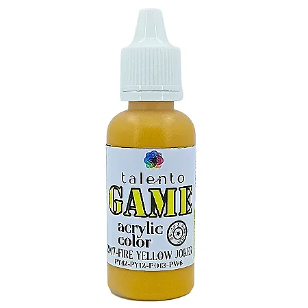 Tinta Acrílica Game - FIRE YELLOW "JOKER" - Talento (20ml)