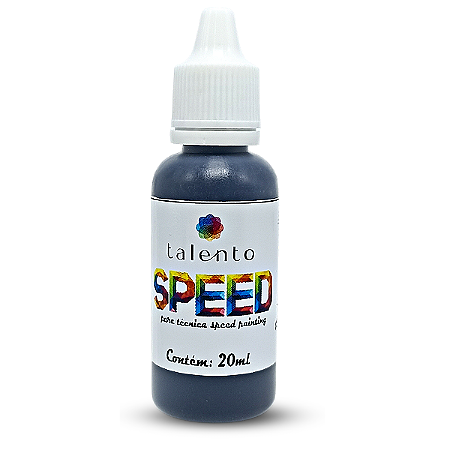Tinta Acrílica Speed - PRETO - Talento (20ml)